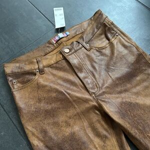 Urban Outfitters Brown Faux Leather Pants